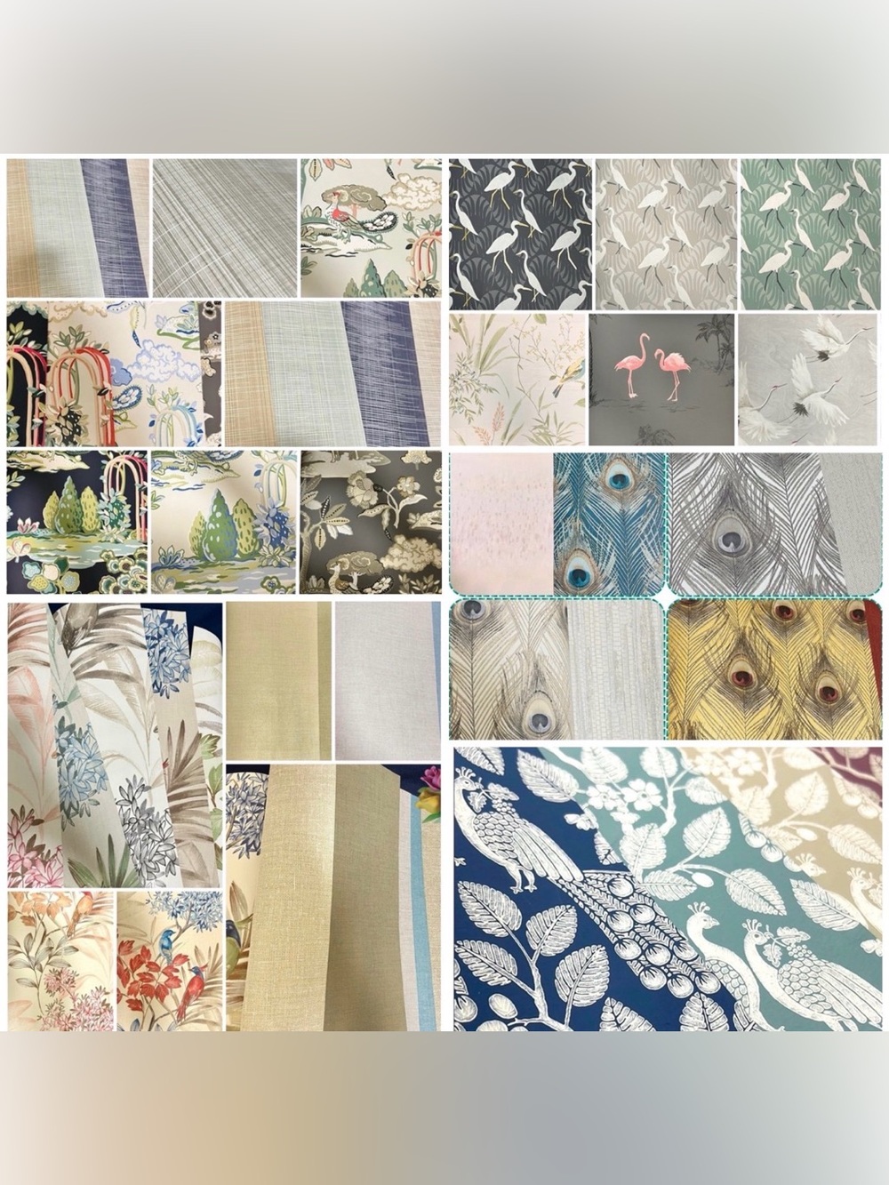 41 Large Multicolor Bird Themed Wallpaper Sample sheets Arts & Crafts DIY Sample